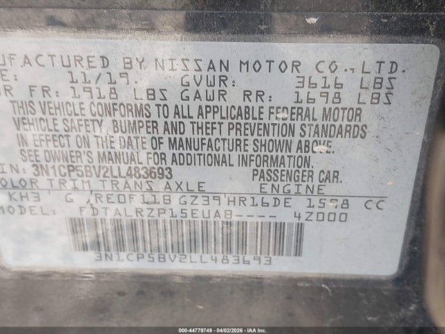 2020 NISSAN KICKS 3N1CP5BV2LL483693 Photo 8