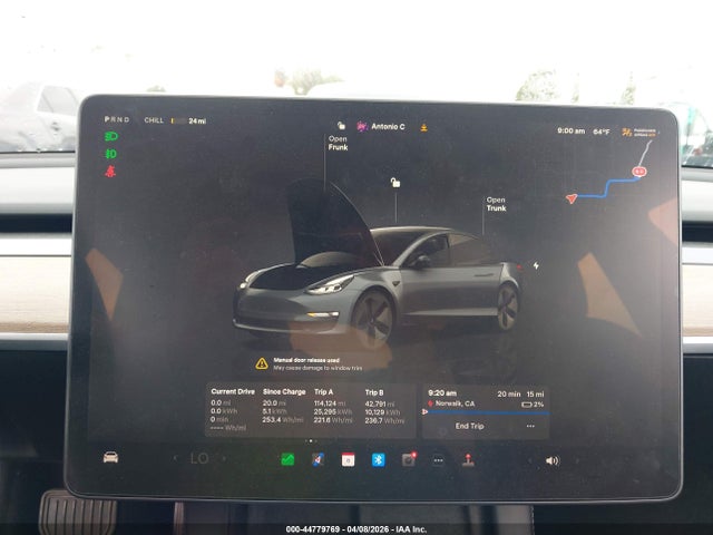 44779769 :رقم المزاد ، 5YJ3E1EB0PF390818 vin ، 2023 Tesla Model 3 Long Range Dual Motor All-wheel Drive مزاد بيع