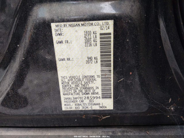 Nissan Altima 2.5 Sv 2014 1N4AL3AP7EC285994 Image 12