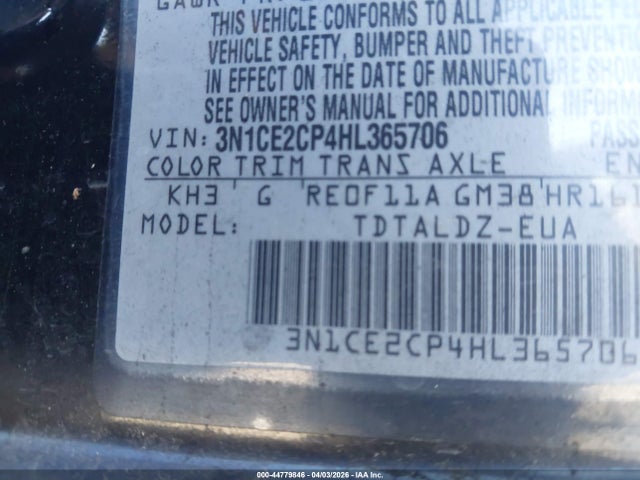 Nissan Versa Note Sv 2017 3N1CE2CP4HL365706 Image 9