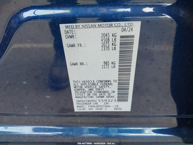 Nissan LEAF S 2025 1N4AZ1BV0SC559323 Image 9