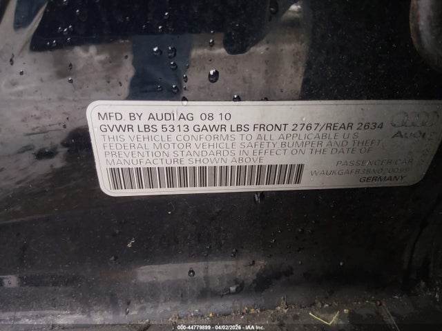 2011 AUDI A6 WAUKGAFB3BN020099 Photo 8