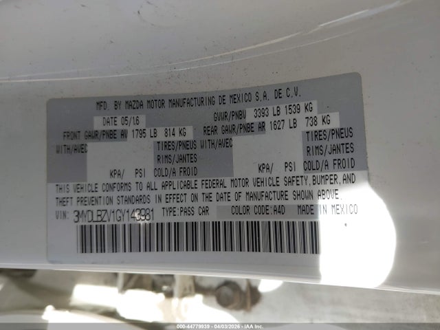 Scion IA 2016 3MYDLBZV1GY143981 Image 9