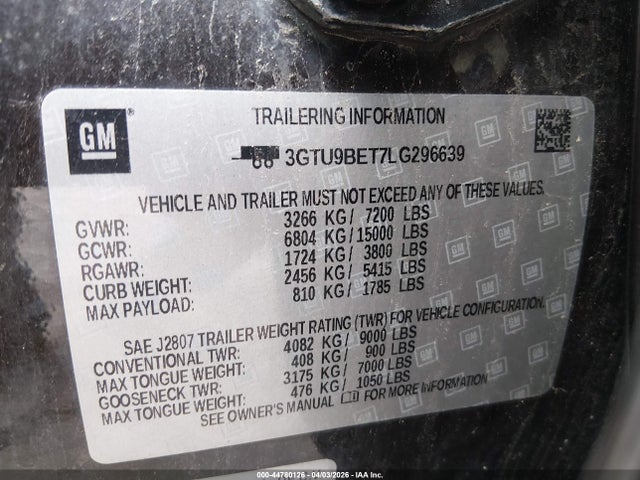 2020 GMC SIERRA 1500 3GTU9BET7LG296639 Photo 8