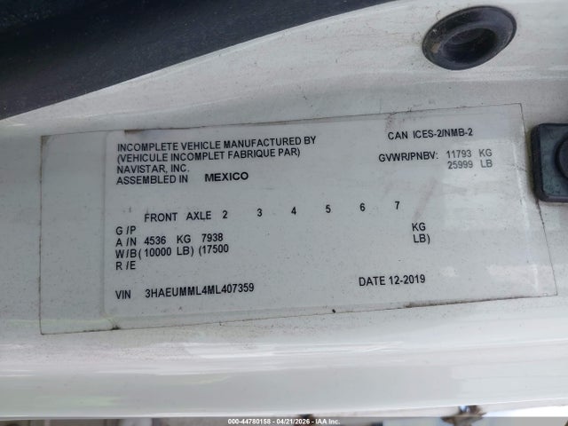 International Mv 2021 3HAEUMML4ML407359 Image 9