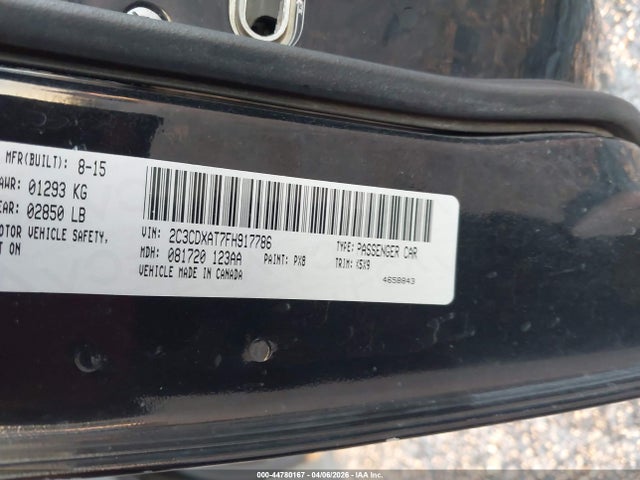 Продаж на аукціоні авто 2015 Dodge Charger Police, vin: 2C3CDXAT7FH917786, номер лоту: 44780167