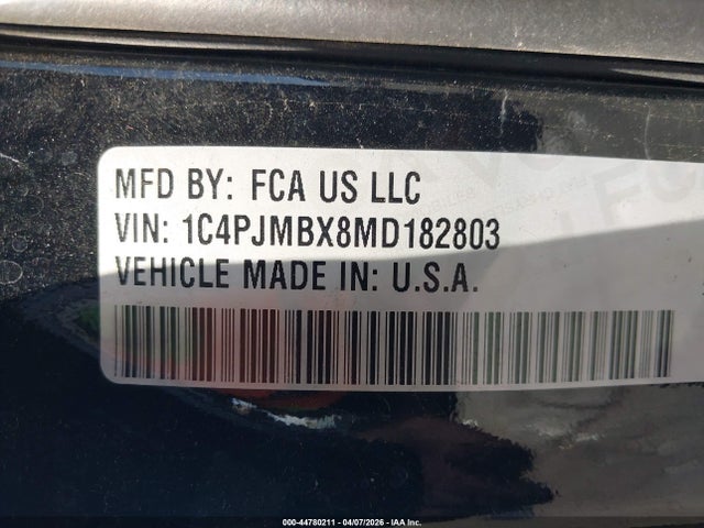 Aukcja sprzedaży 2021 Jeep Cherokee Trailhawk 4x4, vin: 1C4PJMBX8MD182803, numer aukcji: 44780211