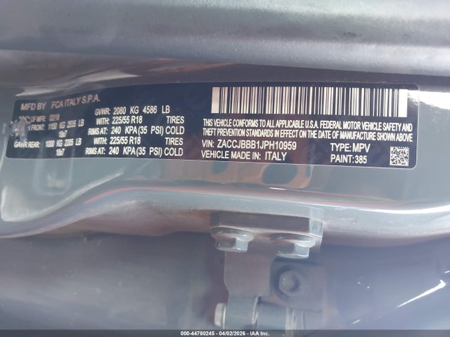 2018 JEEP RENEGADE ZACCJBBB1JPH10959 Photo 8