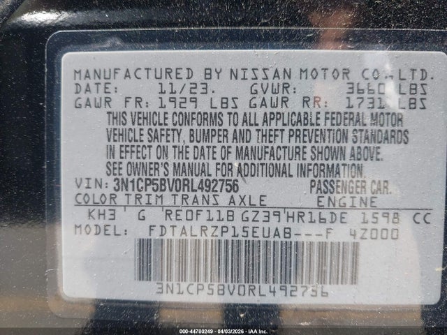 Nissan Kicks S Xtronic Cvt 2024 3N1CP5BV0RL492756 Image 9