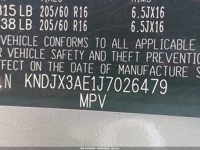 KIA Soul Ev + 2018 KNDJX3AE1J7026479 Image 9