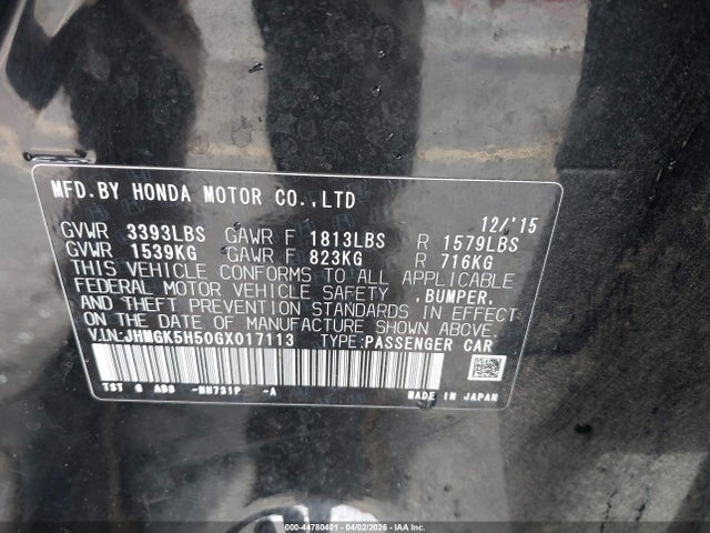 Honda FIT LX 2016 JHMGK5H50GX017113 Image 9