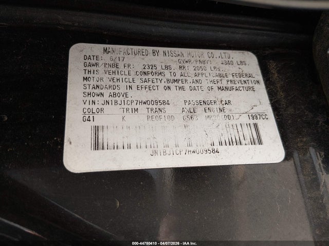 Aukcja sprzedaży 2017 Nissan Rogue Sport S, vin: JN1BJ1CP7HW009584, numer aukcji: 44780410