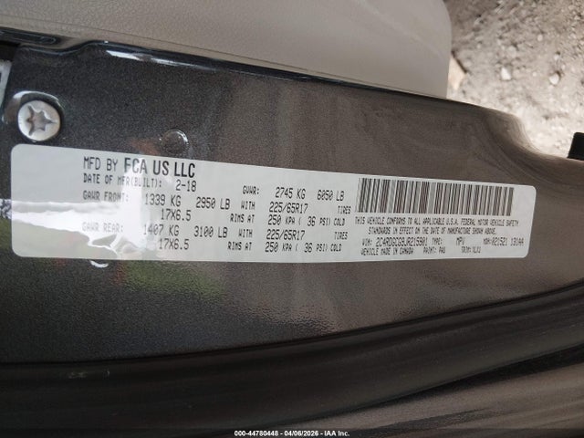 Aukcja sprzedaży 2018 Dodge Grand Caravan Sxt, vin: 2C4RDGCG9JR215901, numer aukcji: 44780448