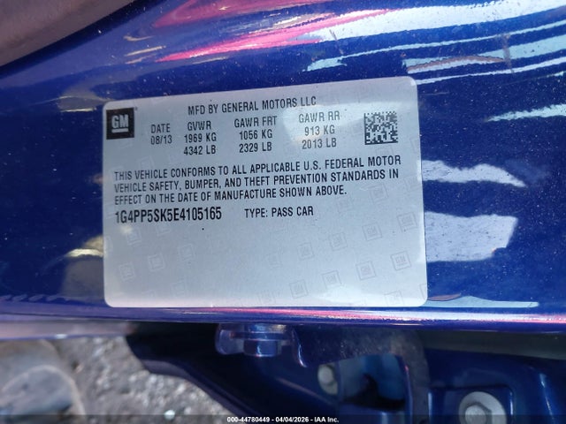 Продаж на аукціоні авто 2014 Buick Verano, vin: 1G4PP5SK5E4105165, номер лоту: 44780449