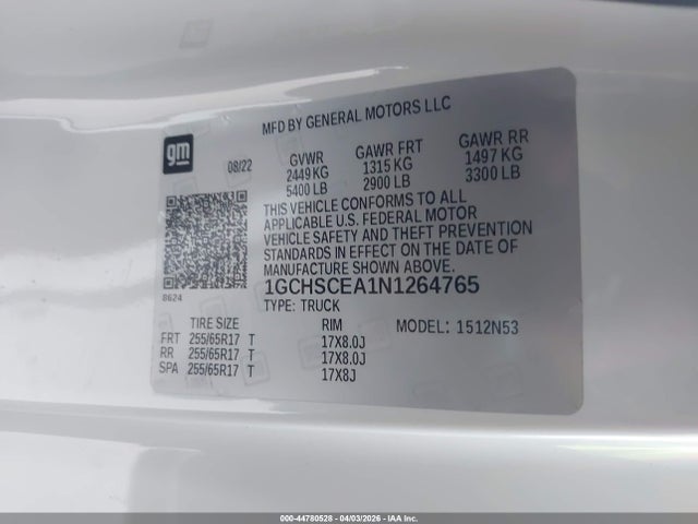 1GCHSCEA1N1264765 Chevrolet Colorado 2wd Long Box Lt
