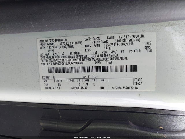 2020 FORD TRANSIT-350 CARGO VAN 1FTBF4XG1LKA79009 Photo 8