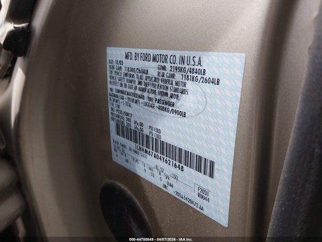 2004 LINCOLN LS 1LNHM87A04Y621648 Photo 8