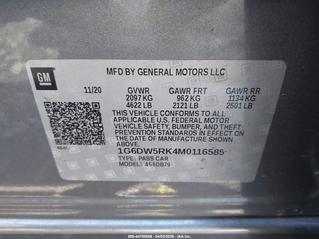 1G6DW5RK4M0116585 Cadillac CT5 LUXURY