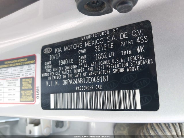 2018 KIA RIO 3KPA24AB1JE069181 Photo 8