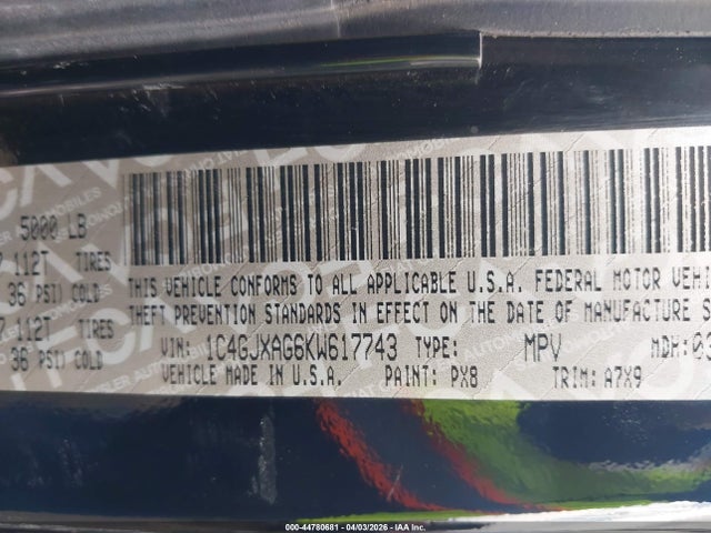 1C4GJXAG6KW617743 Jeep Wrangler Sport S 4x4