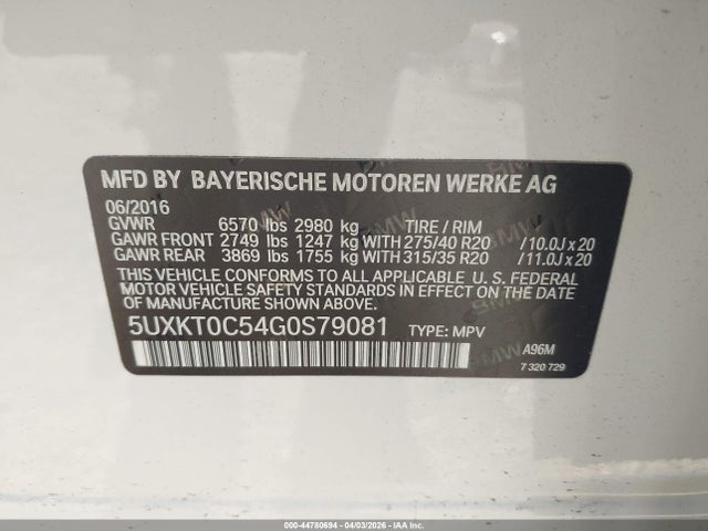2016 BMW X5 EDRIVE 5UXKT0C54G0S79081 Photo 8
