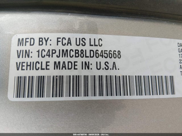 2020 JEEP CHEROKEE 1C4PJMCB8LD645668 Photo 8