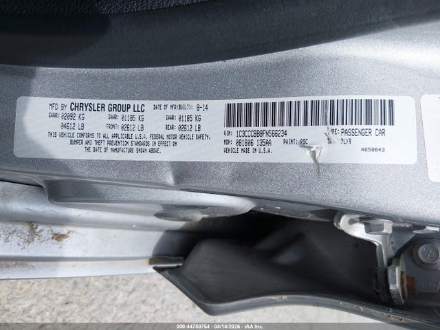 Продажа на аукционе авто 2015 Chrysler 200 S, vin: 1C3CCCBB8FN566234, номер лота: 44780754