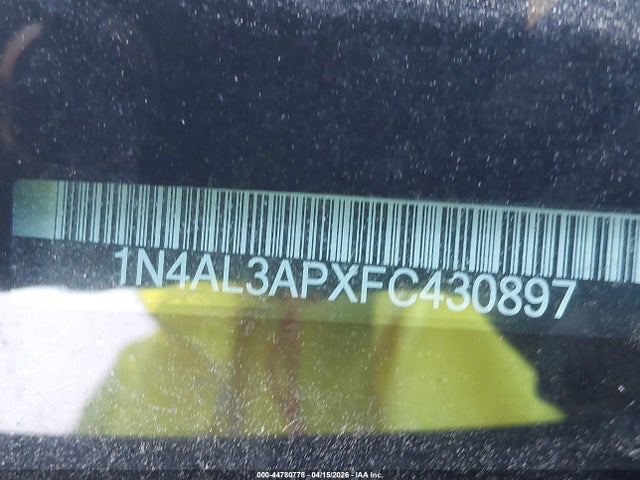 44780778 :رقم المزاد ، 1N4AL3APXFC430897 vin ، 2015 Nissan Altima 2.5 S مزاد بيع