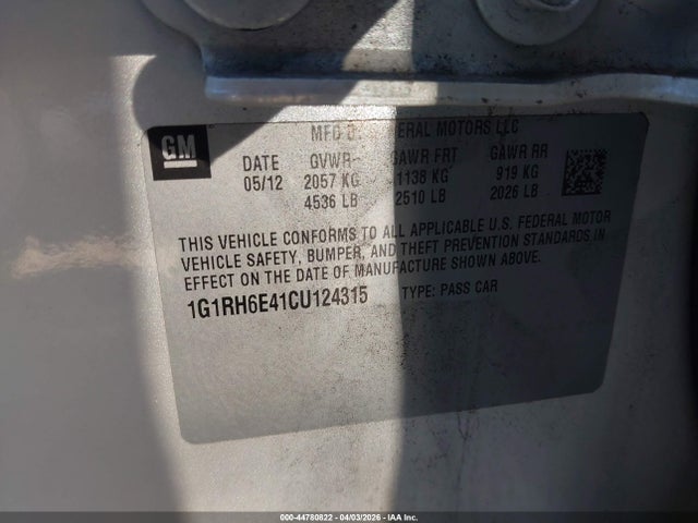 2012 CHEVROLET VOLT 1G1RH6E41CU124315 Photo 8
