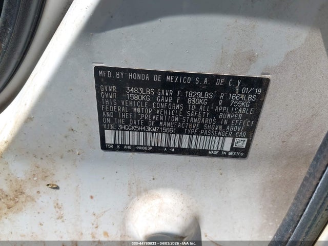 Продаж на аукціоні авто 2019 Honda Fit Lx, vin: 3HGGK5H43KM715661, номер лоту: 44780833