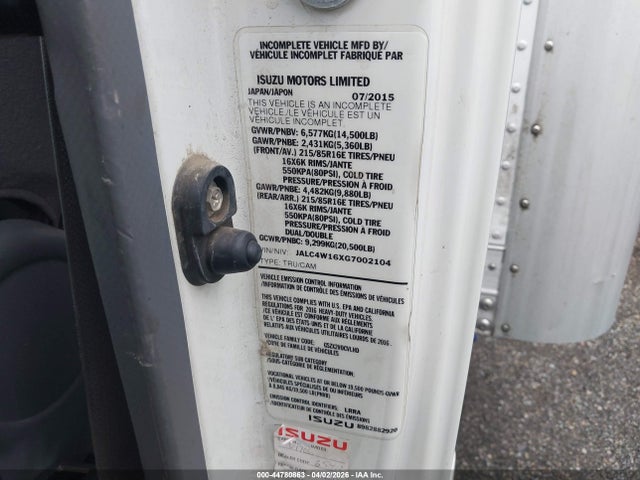 Isuzu Npr Dsl Reg At 2016 JALC4W16XG7002104 Image 8