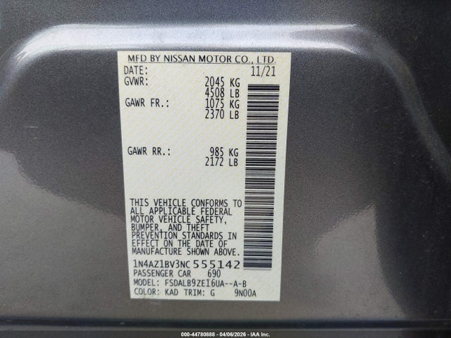 2022 NISSAN LEAF 1N4AZ1BV3NC555142 Photo 8