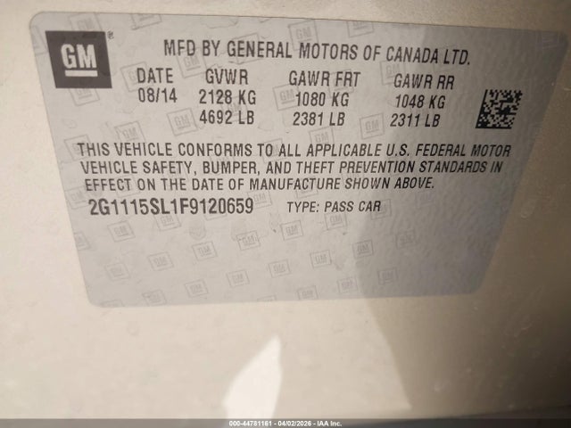 2G1115SL1F9120659 Chevrolet IMPALA 1LT