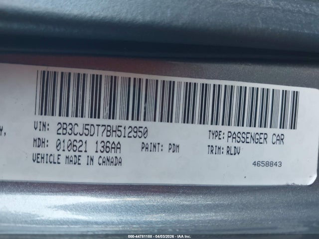 Продаж на аукціоні авто 2011 Dodge Challenger R/t, vin: 2B3CJ5DT7BH512950, номер лоту: 44781188