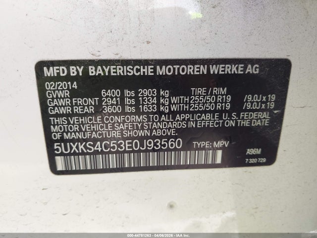 2014 BMW X5 5UXKS4C53E0J93560 Photo 8