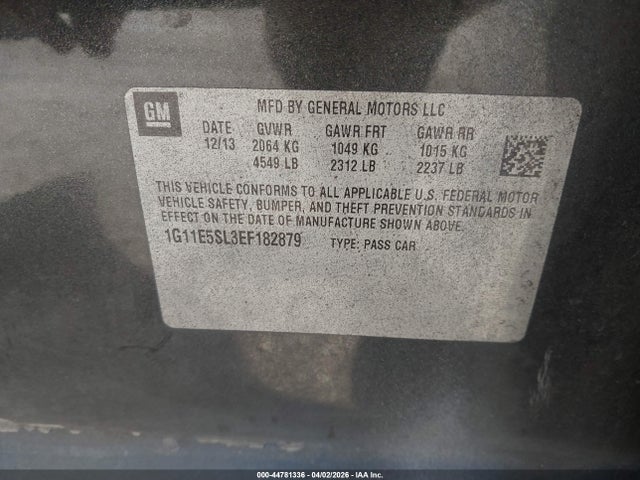 Chevrolet MALIBU 2LT 2014 1G11E5SL3EF182879 Image 9