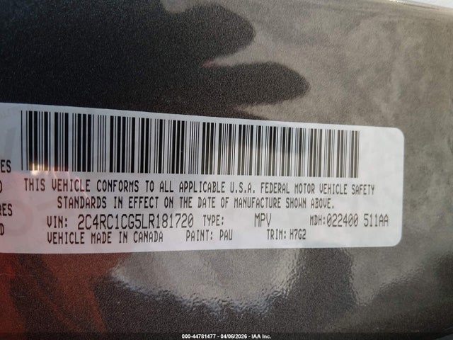 2020 CHRYSLER VOYAGER 2C4RC1CG5LR181720 Photo 8