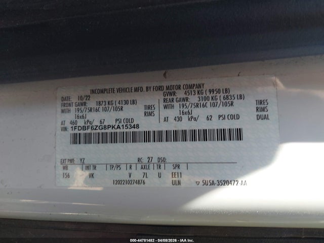 1FDBF6ZG8PKA15348 Ford Transit-350 Cab