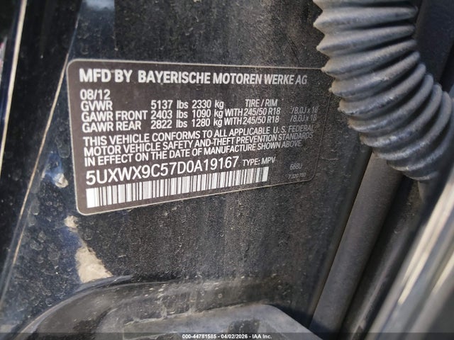 Продаж на аукціоні авто 2013 Bmw X3 Xdrive28i, vin: 5UXWX9C57D0A19167, номер лоту: 44781585