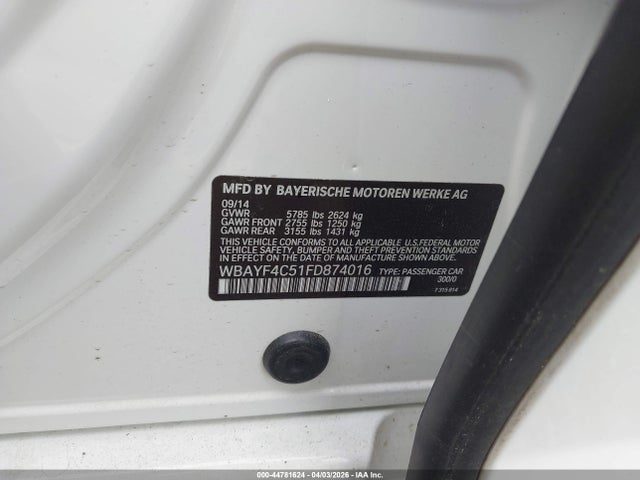 2015 BMW 740LI WBAYF4C51FD874016 Photo 8