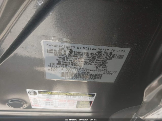 Продажа на аукционе авто 2026 Nissan Kicks S, vin: 3N8AP6BE1TL370736, номер лота: 44781642