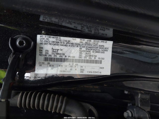 Продаж на аукціоні авто 2013 Ford Focus Titanium, vin: 1FADP3N21DL142683, номер лоту: 44781681