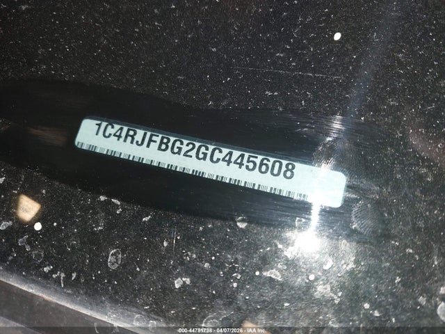 44781738 :رقم المزاد ، 1C4RJFBG2GC445608 vin ، 2016 Jeep Grand Cherokee Limited مزاد بيع