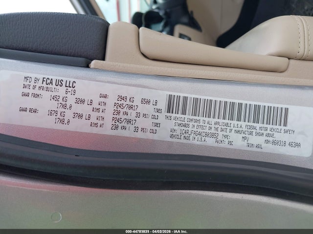 2019 JEEP GRAND CHEROKEE 1C4RJFAG4KC803852 Photo 8