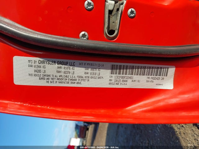 44781865 :رقم المزاد ، 1C3CDFBB9FD224831 vin ، 2015 Dodge Dart Sxt مزاد بيع