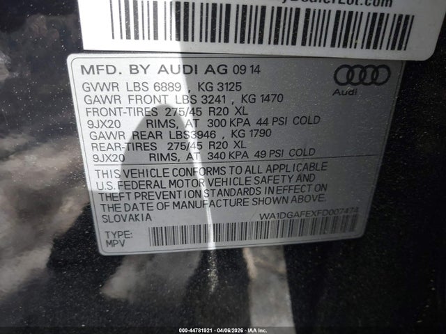 2015 AUDI Q7 WA1DGAFEXFD007474 Photo 8