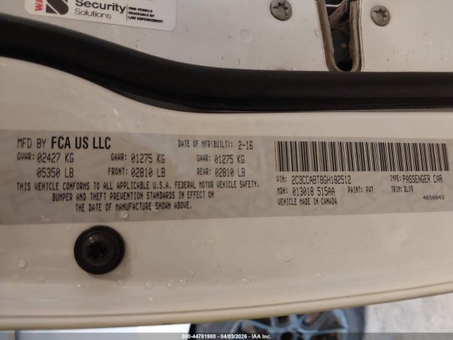 2016 Chrysler 300 300s მანქანა იყიდება აუქციონზე, vin: 2C3CCABT8GH182512, აუქციონის ნომერი: 44781980