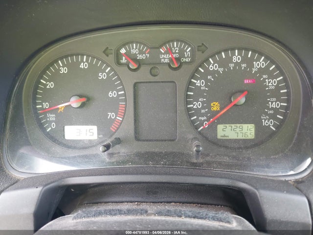 44781993 :رقم المزاد ، WVWSK61J21W629772 vin ، 2001 Volkswagen Jetta Gls مزاد بيع