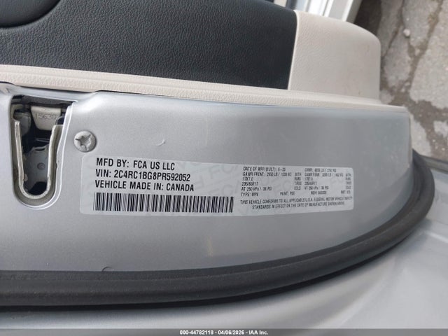 2023 Chrysler Pacifica Touring L მანქანა იყიდება აუქციონზე, vin: 2C4RC1BG8PR592052, აუქციონის ნომერი: 44782118