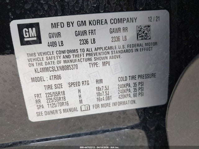 Продажа на аукционе авто 2022 Buick Encore Gx Awd Preferred, vin: KL4MMCSLXNB085370, номер лота: 44782213